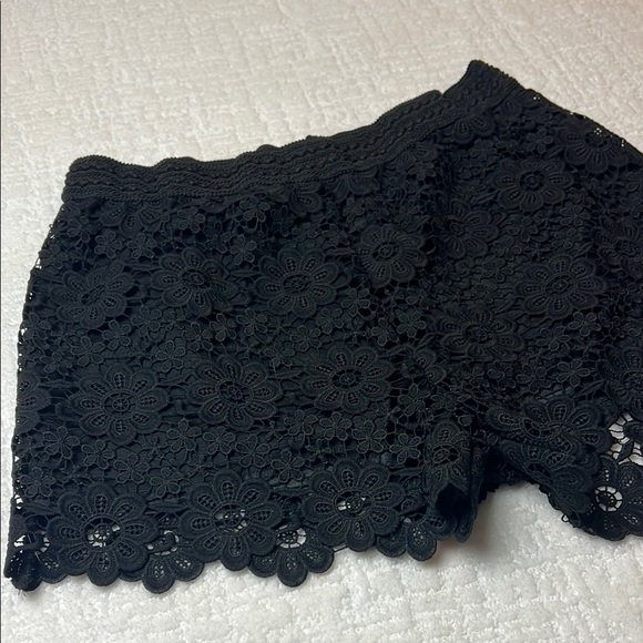 KGYA Black Lace High Waist Fully Lined Pull On Shorts XL - Picture 2 of 9